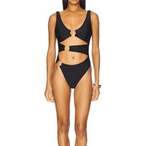 REVOLVE [NWOT] Black Swimsuit, lovewave Blondie One Piece with Cutout Design